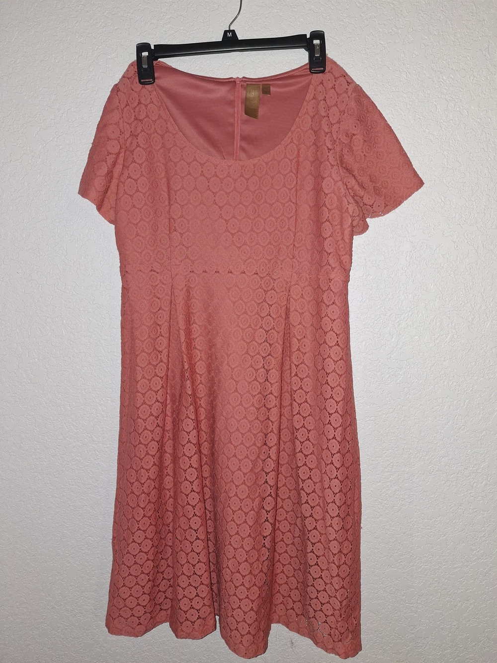 Long Elegant Legs Coral Lace Midi Dress